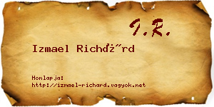 Izmael Richárd névjegykártya